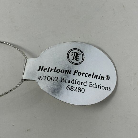 Bradford Editions Era of Louis Tiffany Heirloom Porcelain Ornaments #16 set of 3 - Picture 7 of 8